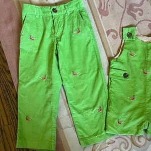 Tbbc pheasant green corduroy pants 5T